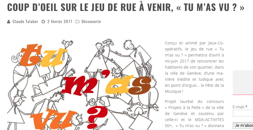 Article daily-passions "Tu m'as vu?" 