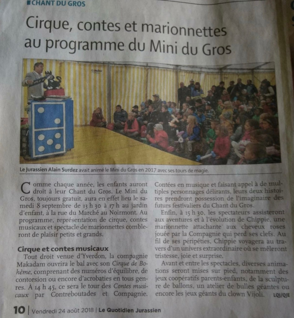 Article Le Quotidien Jurassien